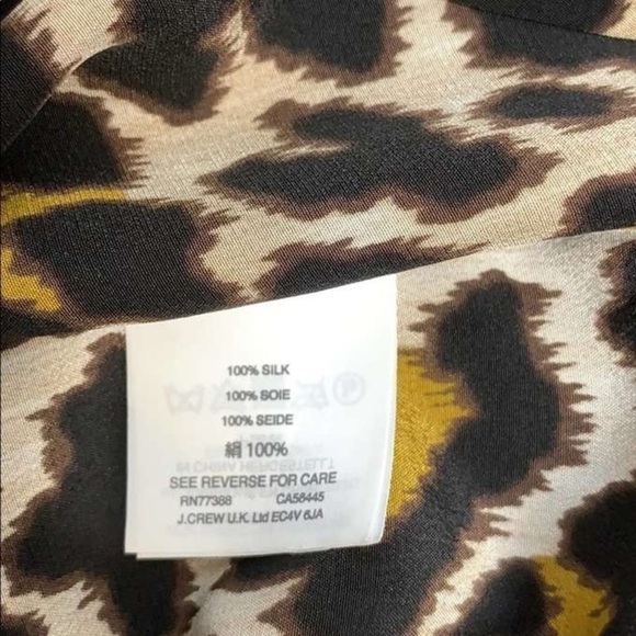 J. Crew silk leopard print sleeveless blouse size 00 - Picture 6 of 7